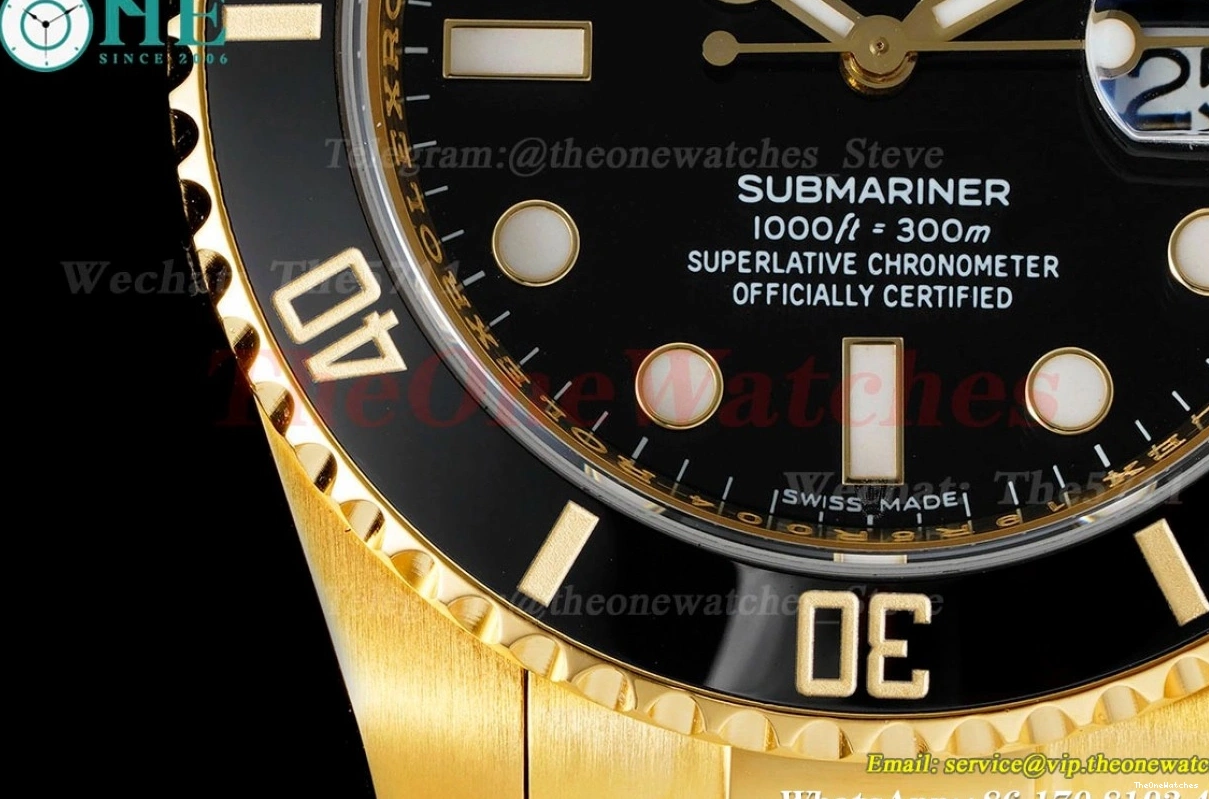 KF VR3135 Black 116618LN 40mm Dot YG YG Wrapped Submariner 0403